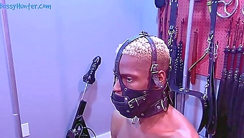 Big black cock is getting fucked hard by a black dude