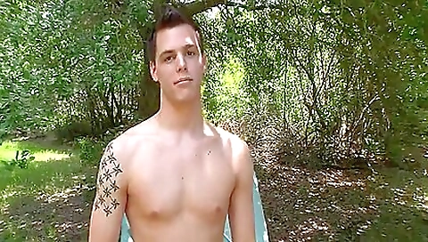 Tattooed college girl gets her pussy fucked outdoors