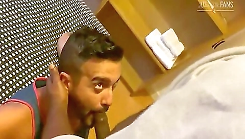 Brunette brunette has a deepthroat fuck with black dude