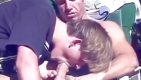 Real amateur 23 and 19 years old getting deep throat and facial