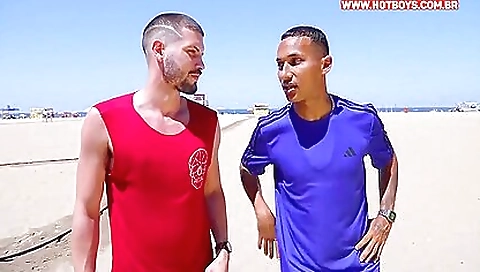 Gorgeous teen 18+ gay teenager with tattoo 18+ lips in threesome