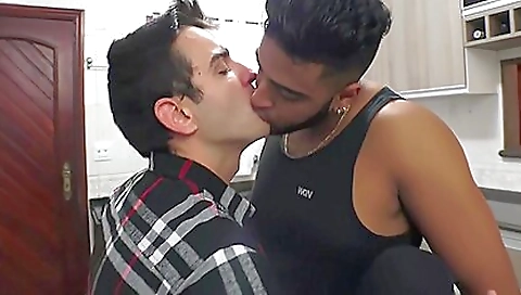 Busty brunette and her boyfriend are playing with their big cock
