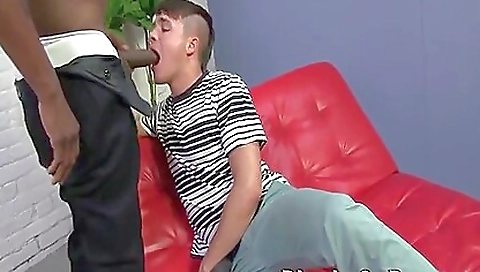 Brunette is fucked by black guy in interracial sex