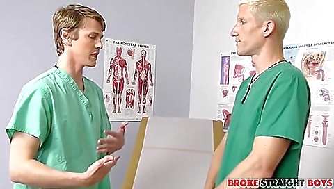 Medical class threesome with a black cock in medical class
