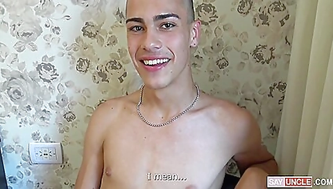 Hot blonde girl makes a great blowjob in front of the camera