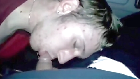 A hot brunette 18+ with a sexy body is riding on her driver's seat