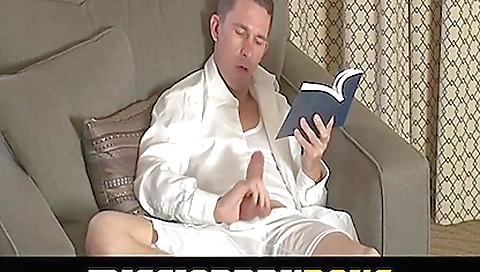 Church sex of a priest and priestess with a hot brunette